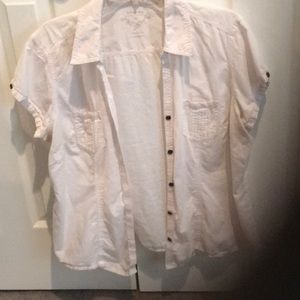 XL white button down shirt